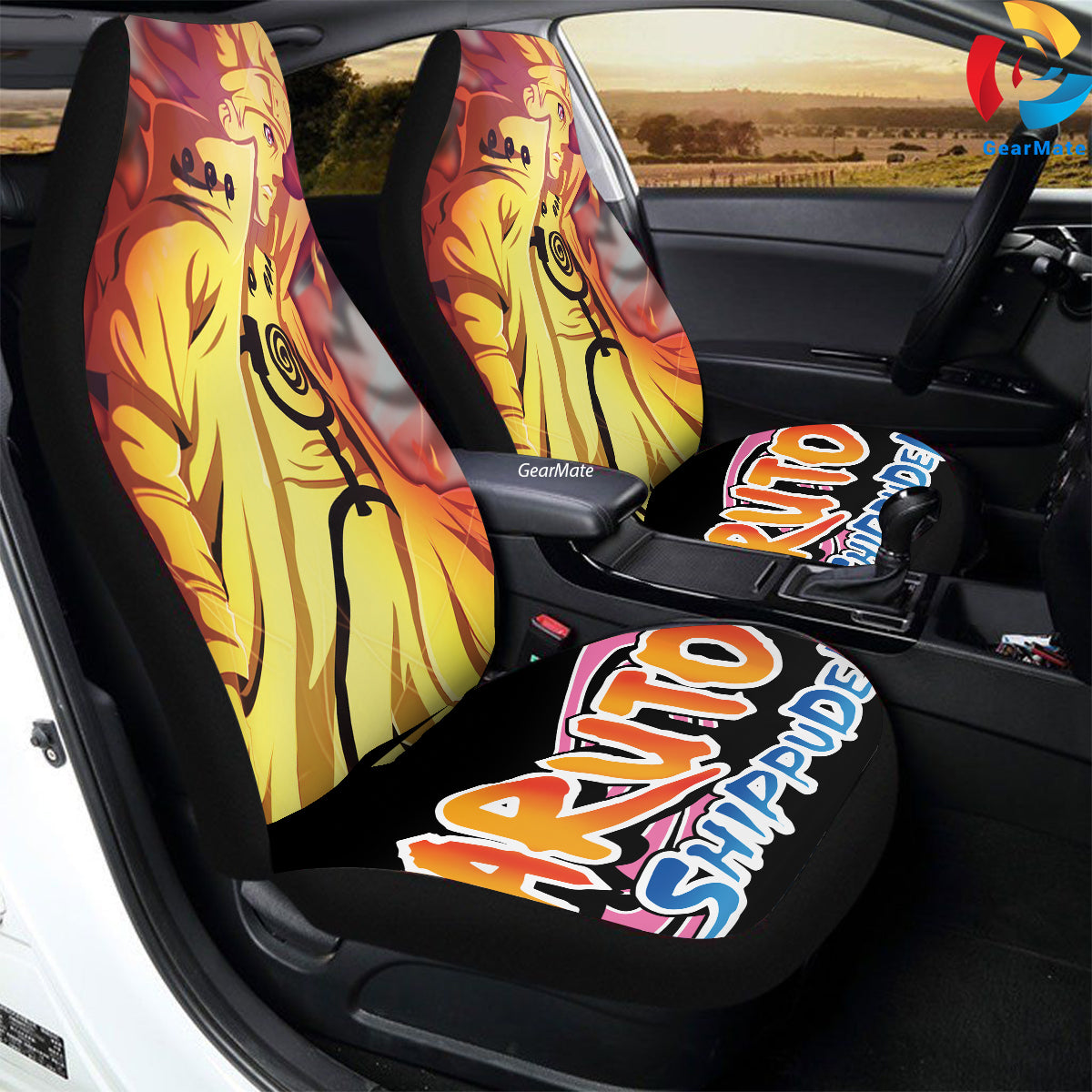 Naruto Awesome Car Seat Covers – High Quality Graphic and Polar Fleece Protector Set