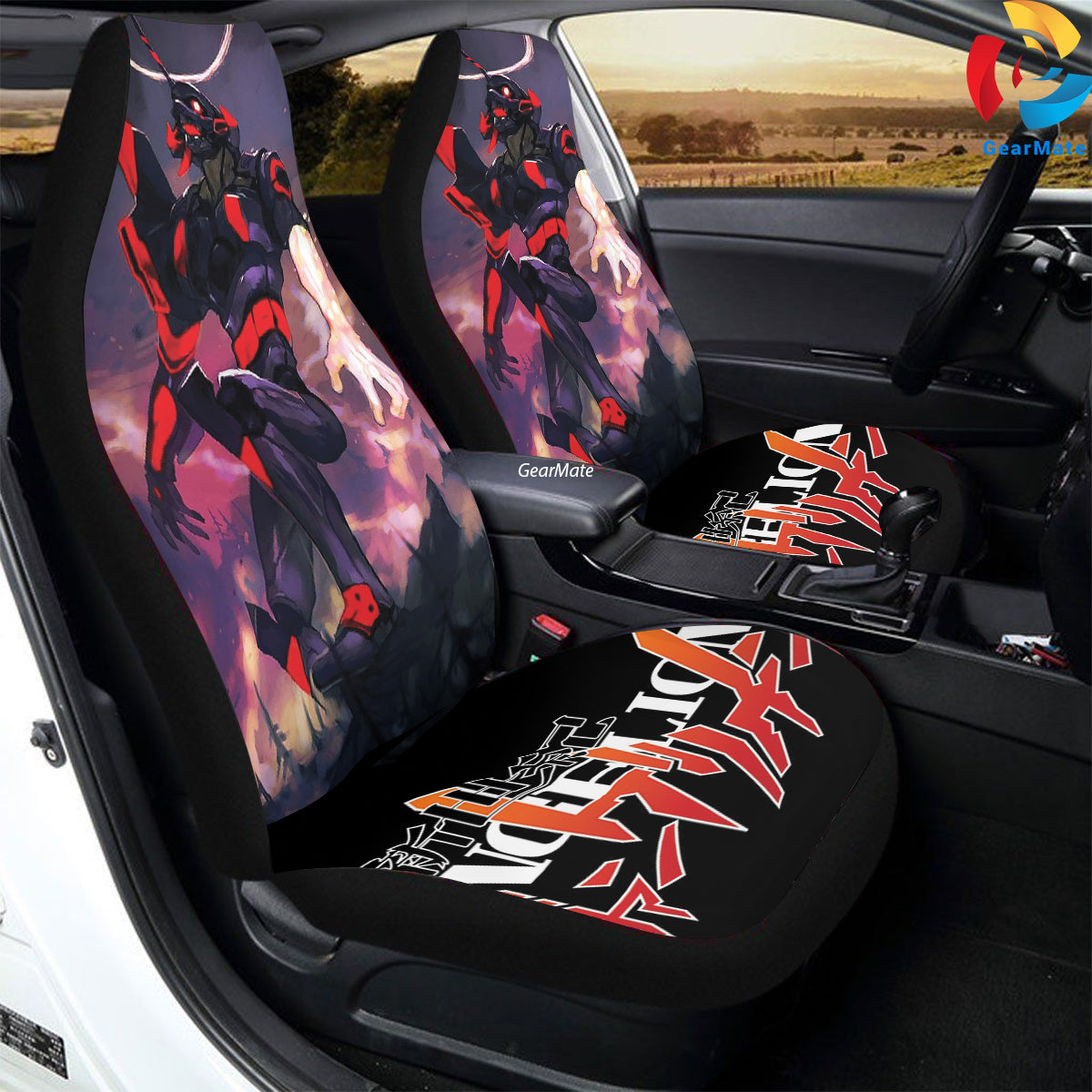 New Genesis Evangelion Anime Car Seat Covers – High Quality Graphic and Polar Fleece Protector Set