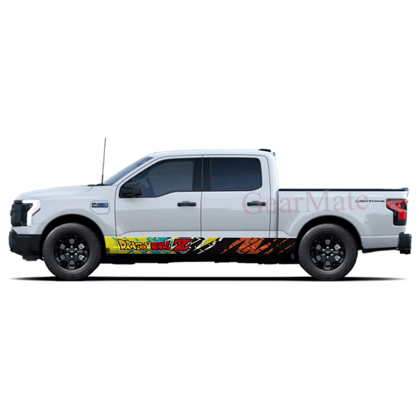 Sport Racing Dragon Ball Z Rocker Panel Graphic Decal Kit (Left & Right Sides) - High Quality Vinyl for Trucks & SUVs