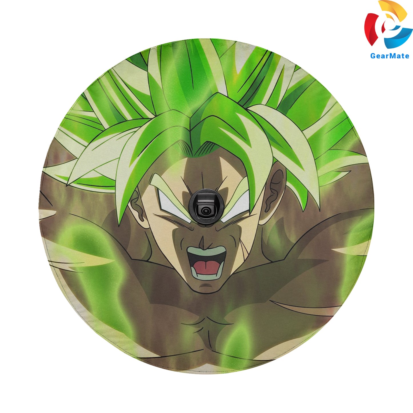 Dragon Ball Z Green Broly Anime Spare Tire Cover – Premium Waterproof UV Resistant Protector