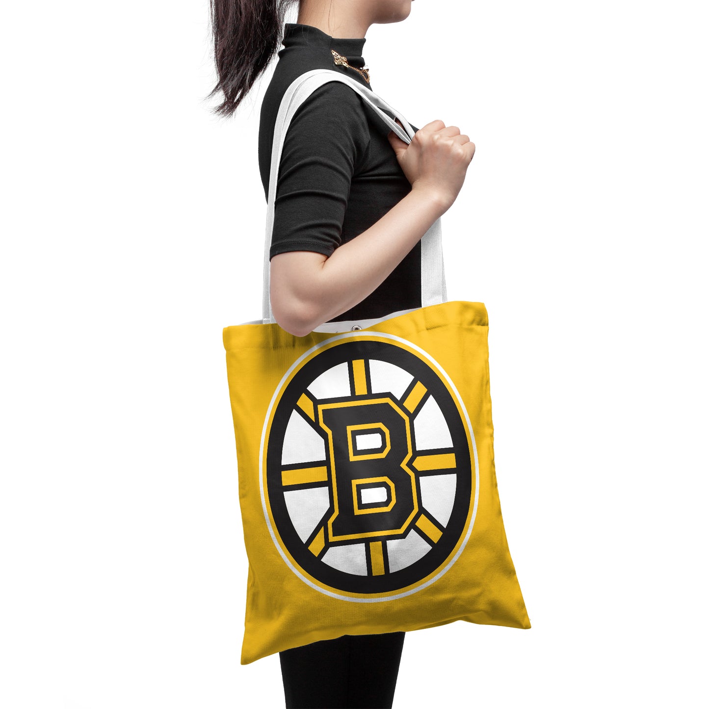 NHL Boston Bruins Polyester Canvas Tote Bag – Durable and Stylish