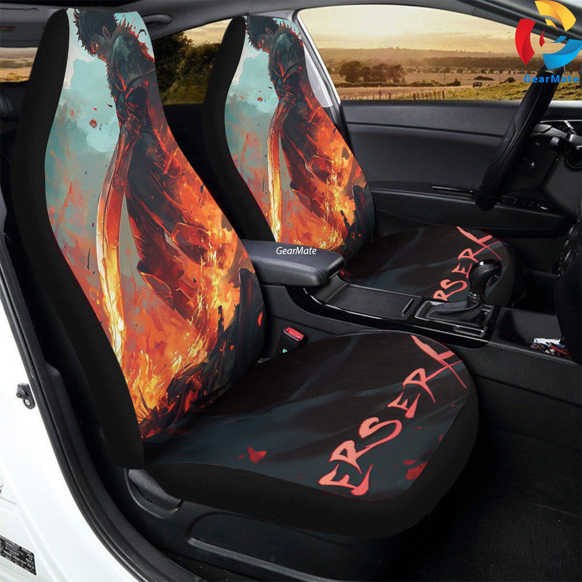 Berserk The Black Swordman Car Seat Covers – High Quality Graphic and Polar Fleece Protector Set