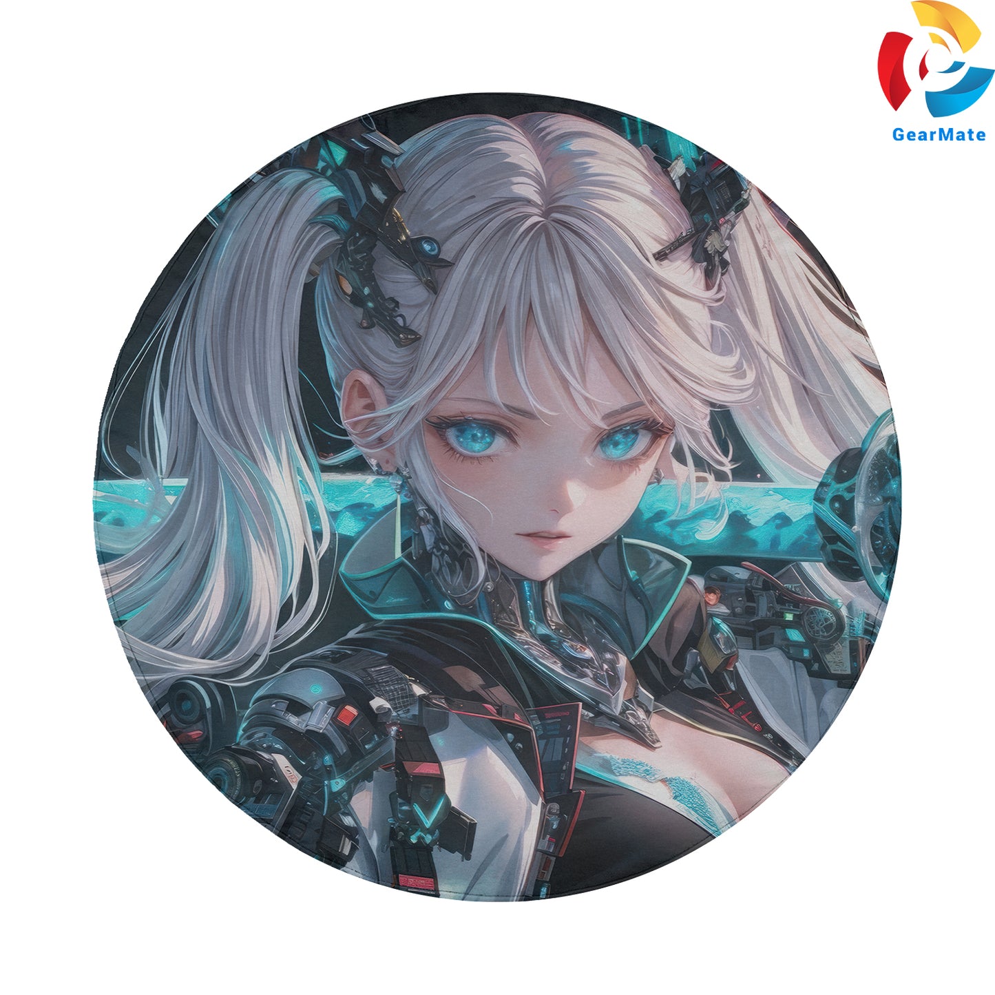 Cyberpunk Anime Girl Sci-fi Spare Tire Cover – Premium Waterproof UV Resistant Protector