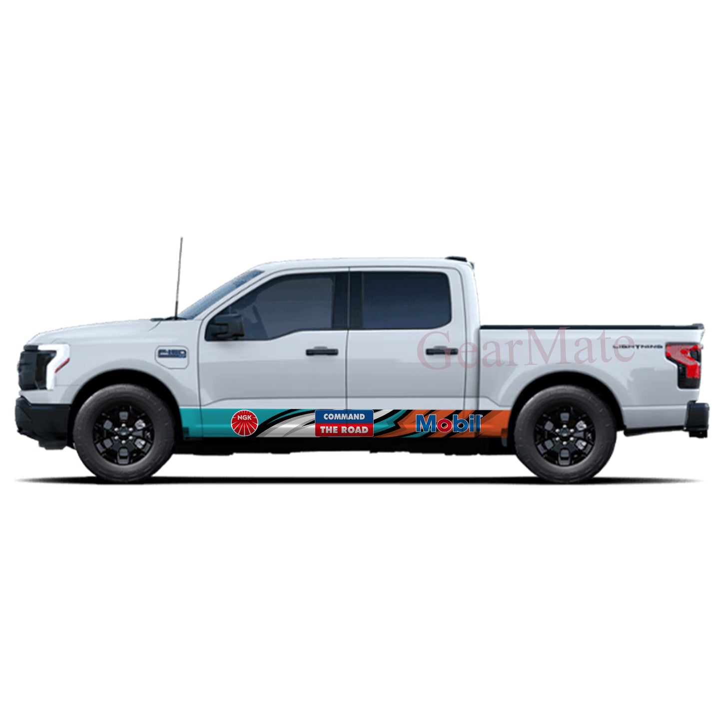 Command The Road Mobil Rocker Panel Graphic Decal Kit (Left & Right Sides) - High Quality Vinyl for Trucks & SUVs