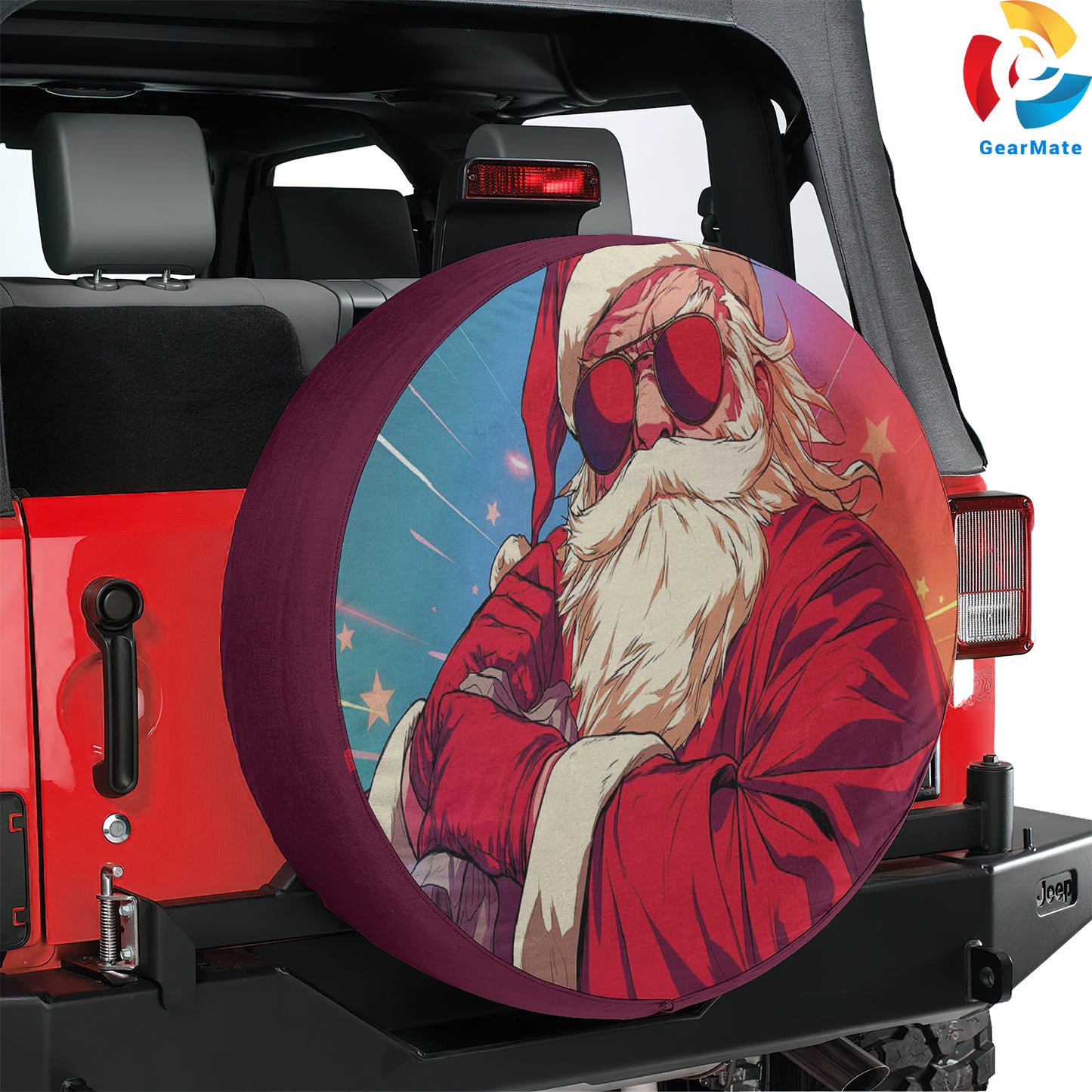 Merry Christmas 2024 Christmas Santa Spare Tire Cover – Premium Waterproof UV Resistant Protector