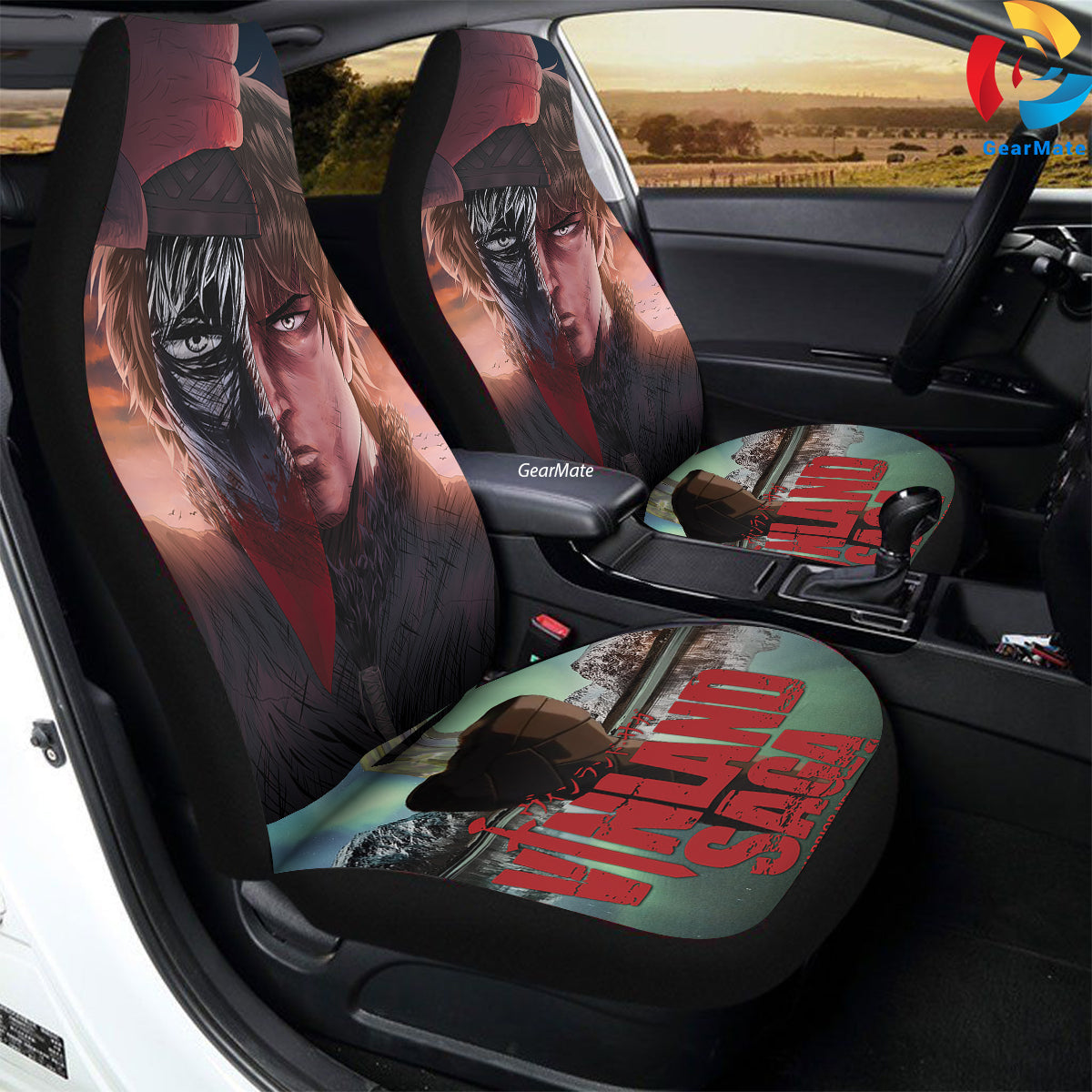 Anime Vinland Saga Car Seat Covers – High Quality Graphic and Polar Fleece Protector Set