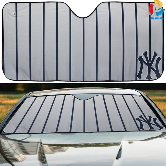 New York Yankees Reflective Car Sunshade – Premium Heat & UV Protection, Universal Fit