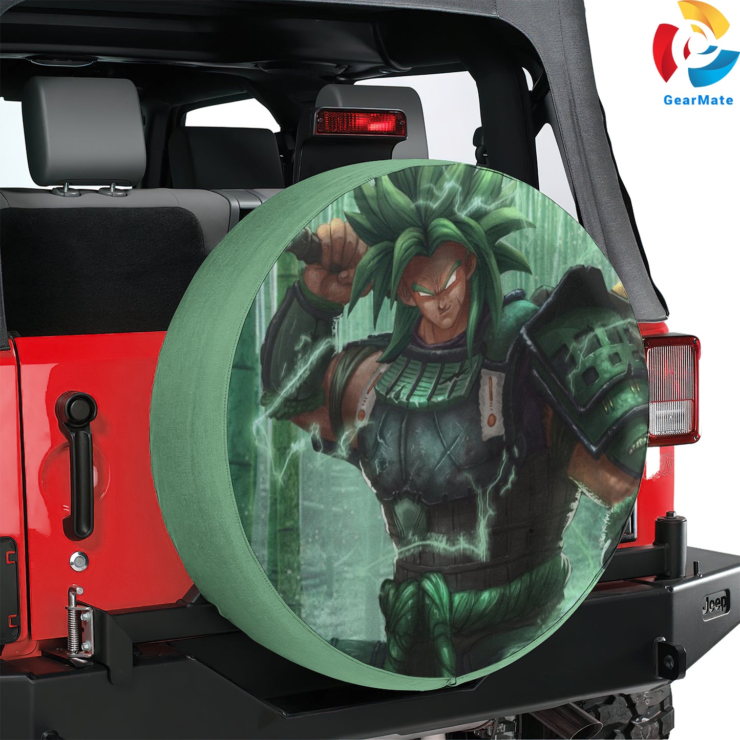 Dragon Ball Broly Samurai Spare Tire Cover – Premium Waterproof UV-Resistant Protector