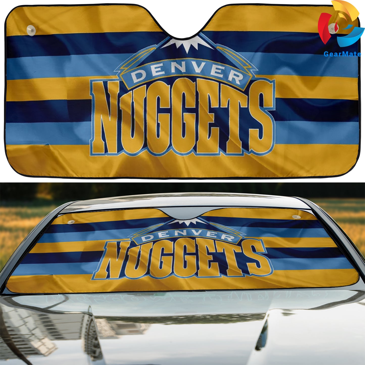 Denver Nuggets Team Reflective Car Sunshade – Premium Heat & UV Protection, Universal Fit