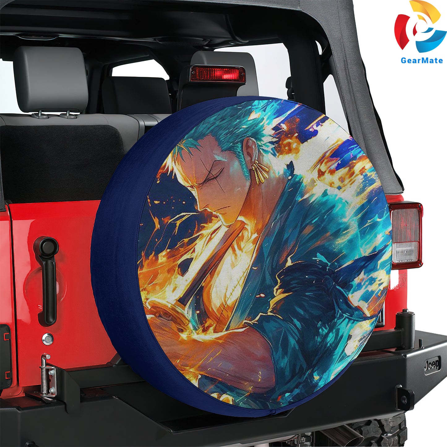 One Piece Zoro Manga Fans Spare Tire Cover – Premium Waterproof UV-Resistant Protector