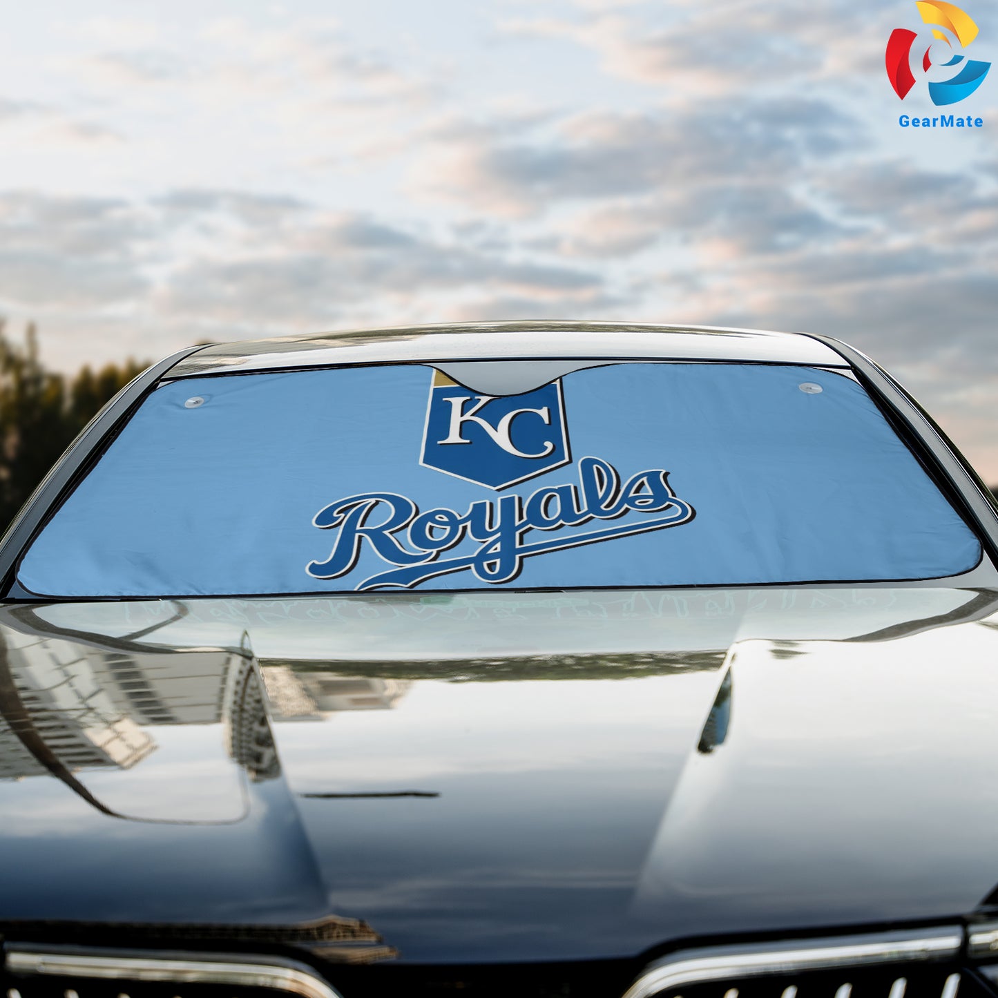 Kansas City Royals MLB Baseball Reflective Car Sunshade – Premium Heat & UV Protection, Universal Fit