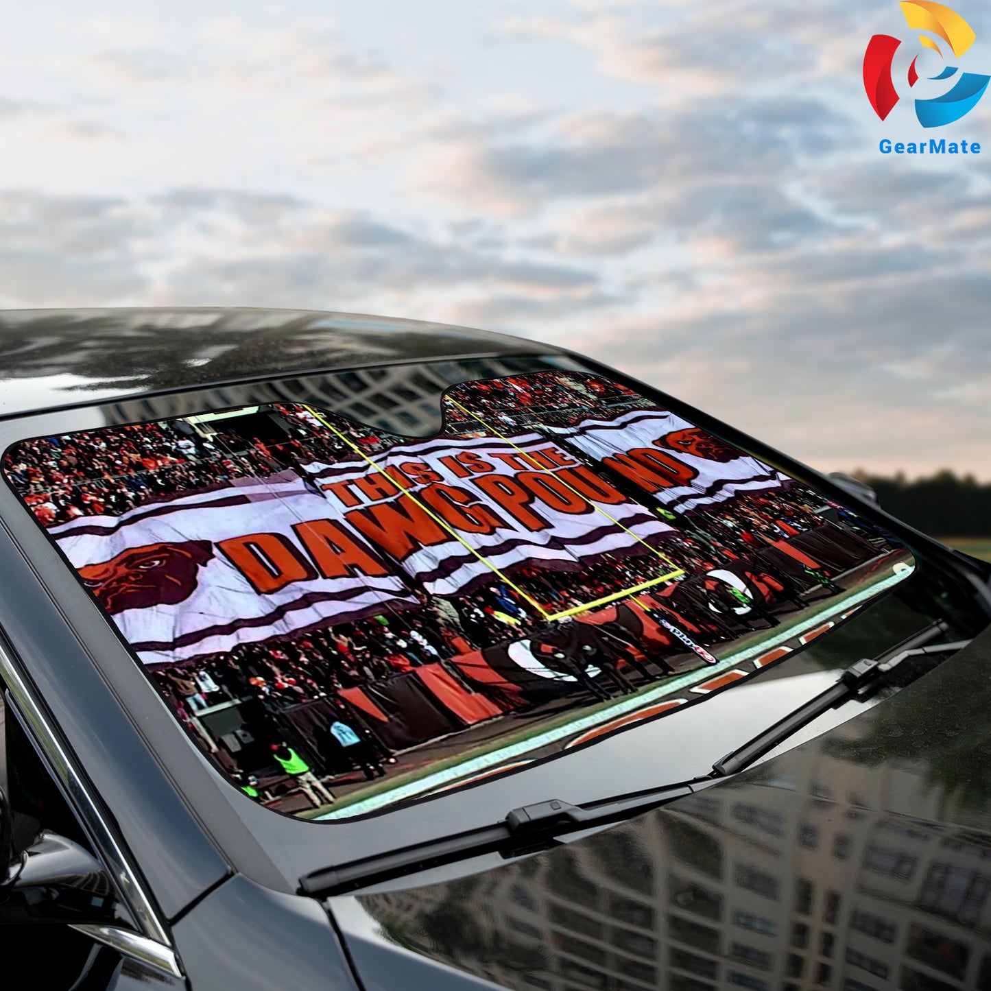 Cleveland Browns NFL Football Game Day Reflective Car Sunshade – Premium Heat & UV Protection, Universal Fit