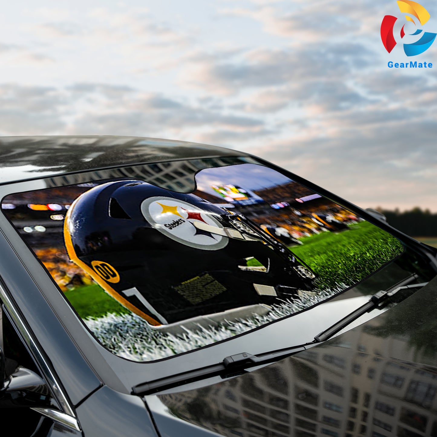 Pittsburgh Steelers NFL Football Game Day Reflective Car Sunshade – Premium Heat & UV Protection, Universal Fit