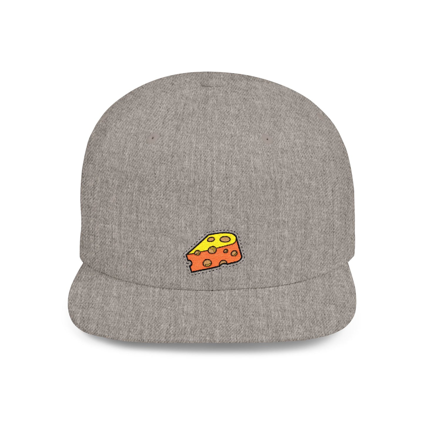 Icons Embroidered Cheese Flat Bill Snapback – Lightweight, Custom Fit, Premium Quality