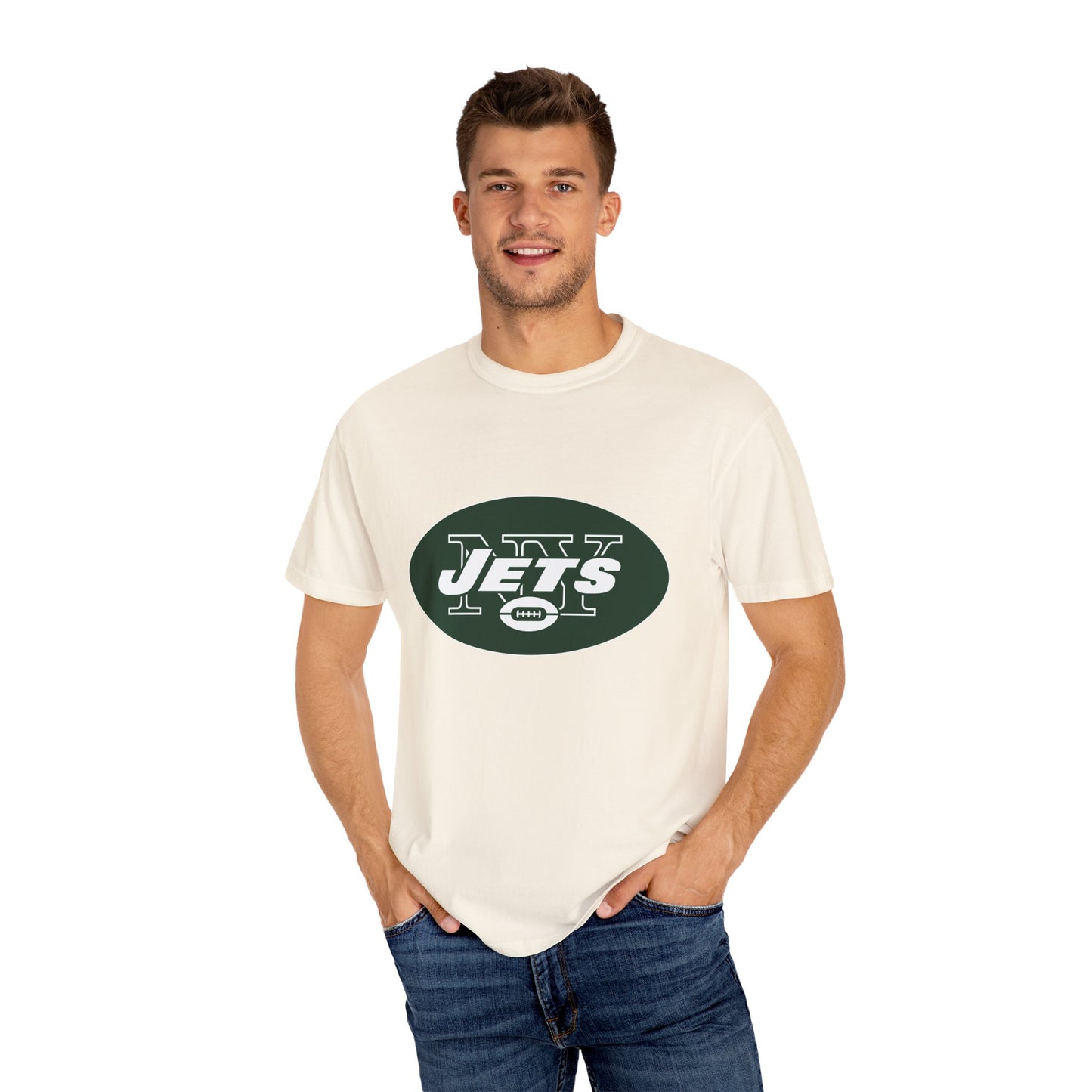 New York Jets Football Products Garment-Dyed T-Shirt – Premium Cotton Tee for Customization