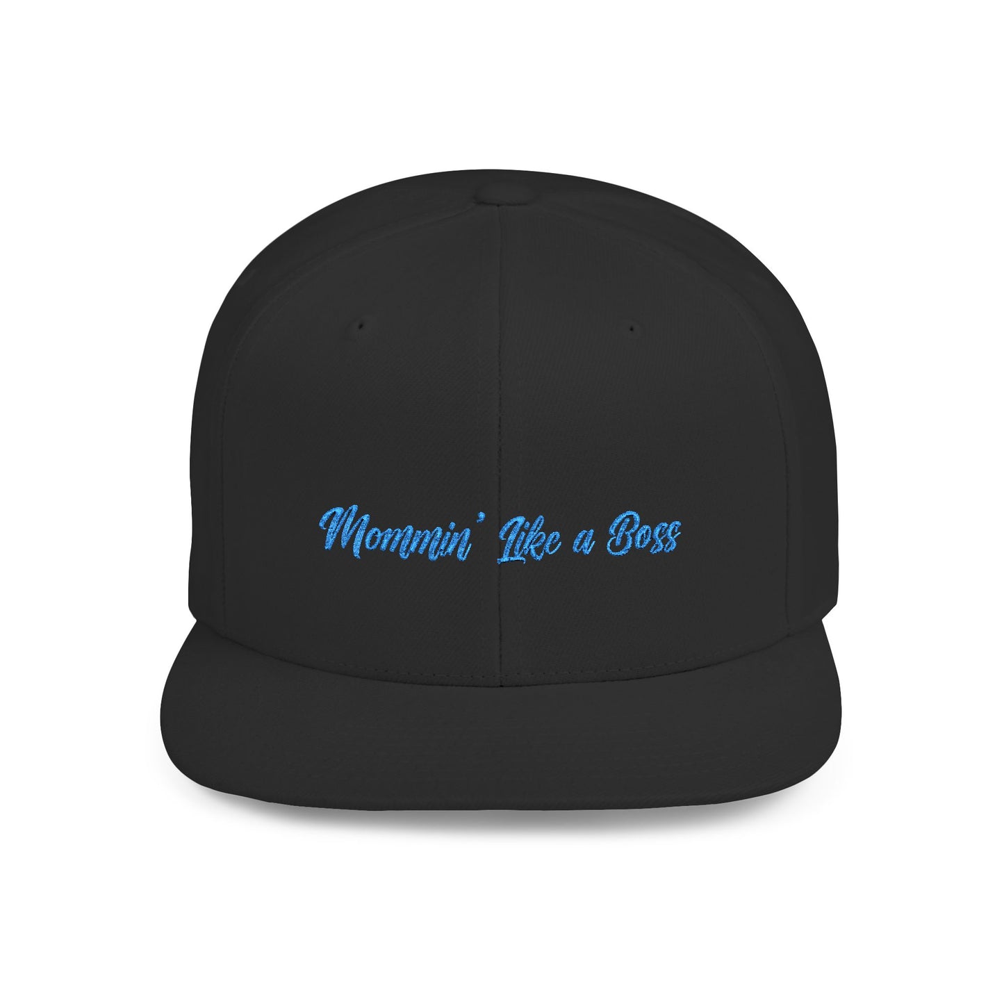 Text Mommin’ Like a Boss Flat Bill Snapback – Lightweight, Custom Fit, Premium Quality