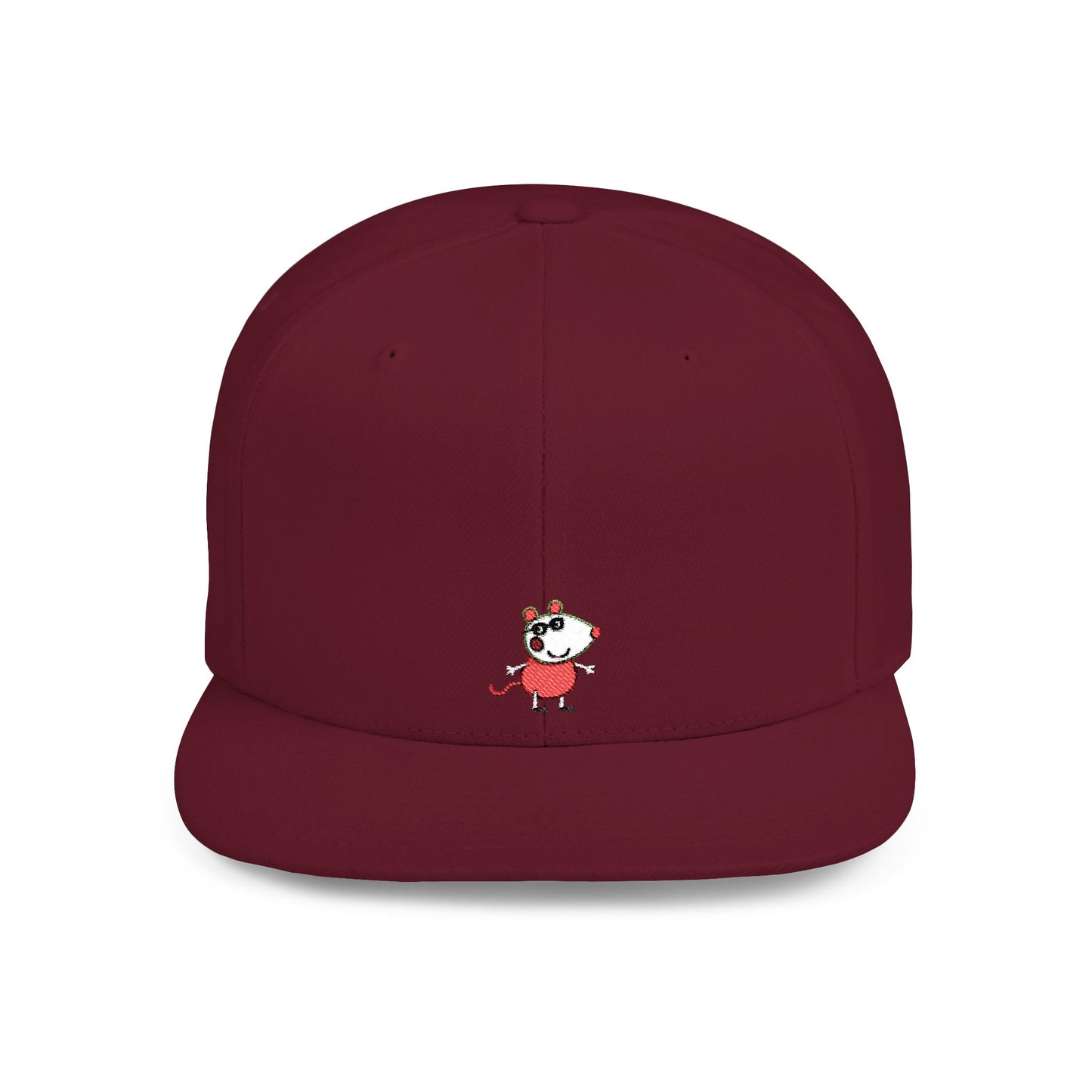 Icons Embroidered Peppa Flat Bill Snapback – Lightweight, Custom Fit, Premium Quality