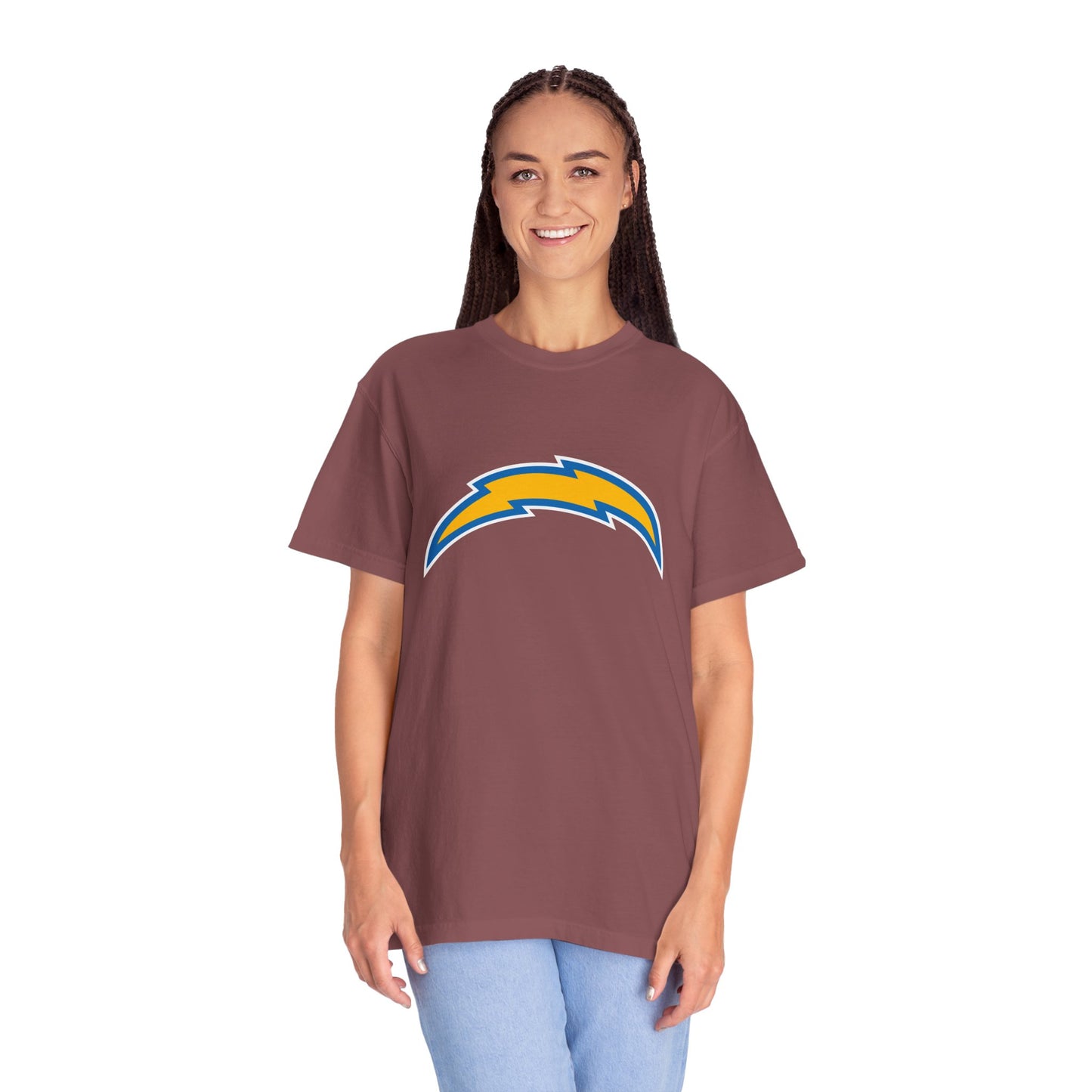 Los Angeles Chargers Team Merch Garment-Dyed T-Shirt – Premium Cotton Tee for Customization