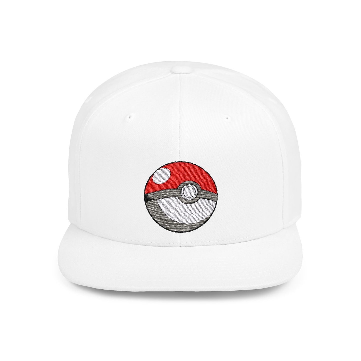 Pokemon Ball Flat Bill Snapback – Lightweight, Custom Fit, Premium Quality