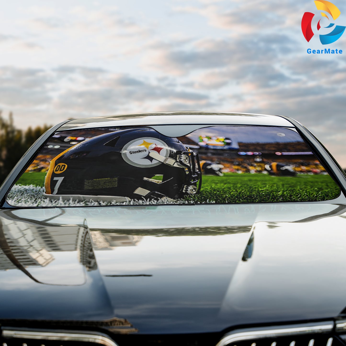 Pittsburgh Steelers NFL Football Game Day Reflective Car Sunshade – Premium Heat & UV Protection, Universal Fit