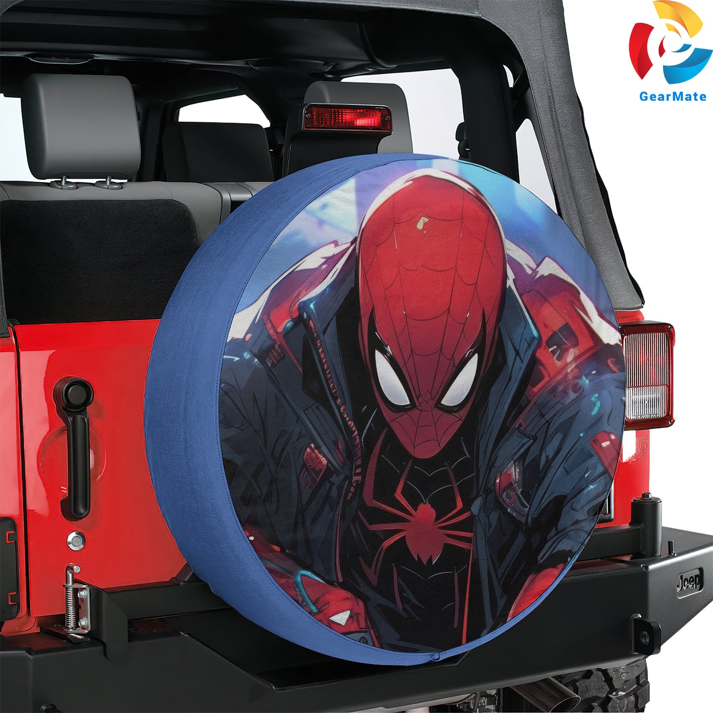 Spiderman Marvel Cyberpunk Sci-Fi Spare Tire Cover – Premium Waterproof UV Resistant Protector