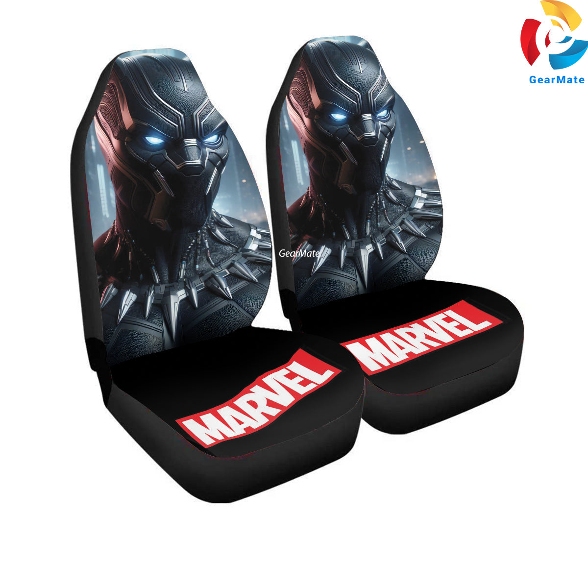 Marvel Black Panther Car Seat Covers – High Quality Graphic and Polar Fleece Protector Set