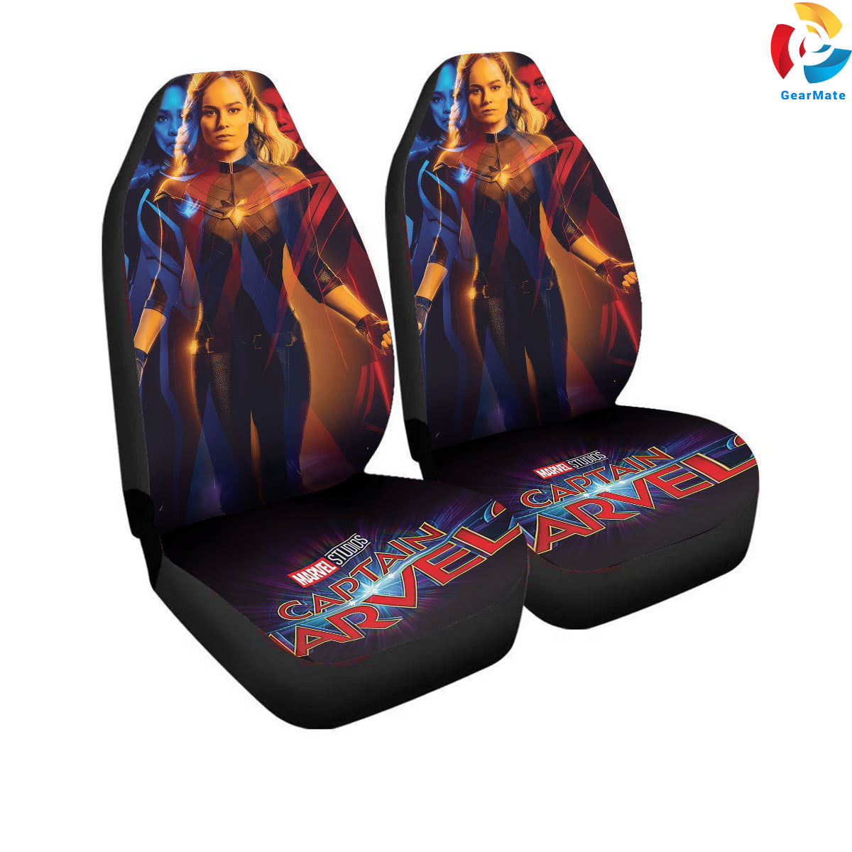 The Marvels Car Seat Covers – High Quality Graphic and Polar Fleece Protector Set