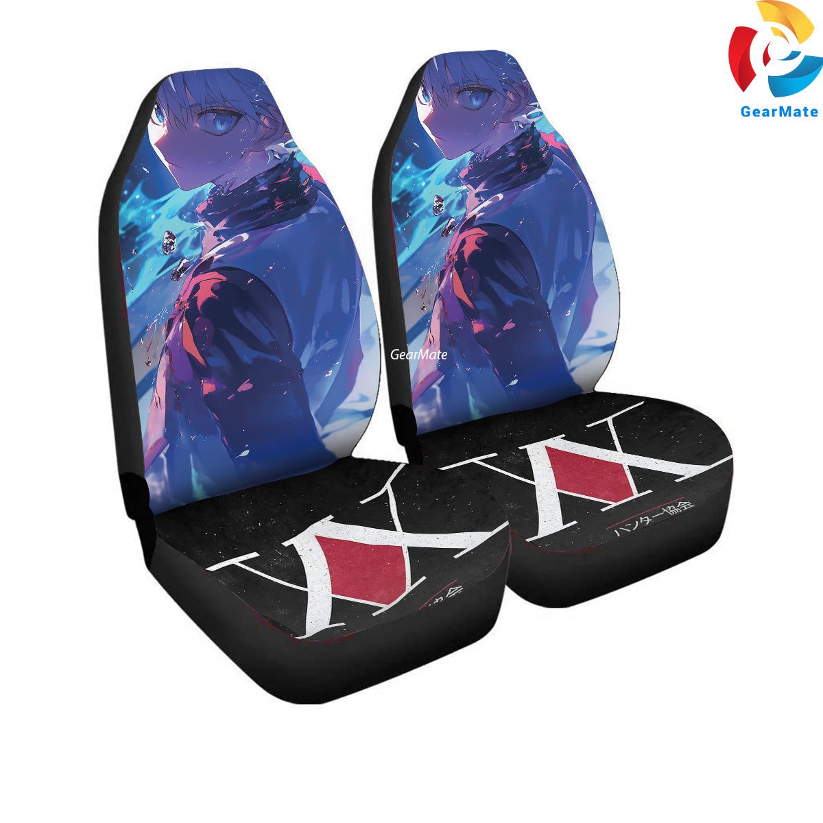 Hunter X Hunter Cool Killua Car Seat Covers – High Quality Graphic and Polar Fleece Protector Set