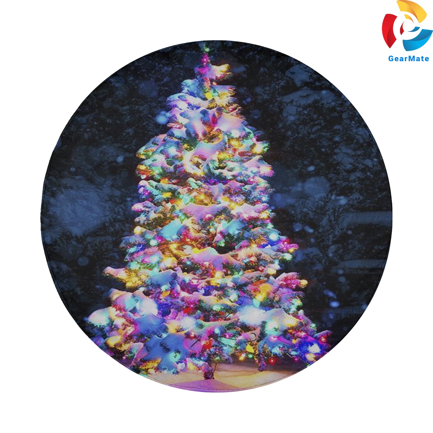 Merry Christmas 2024 Colourful Christmas Tree Spare Tire Cover – Premium Waterproof UV Resistant Protector