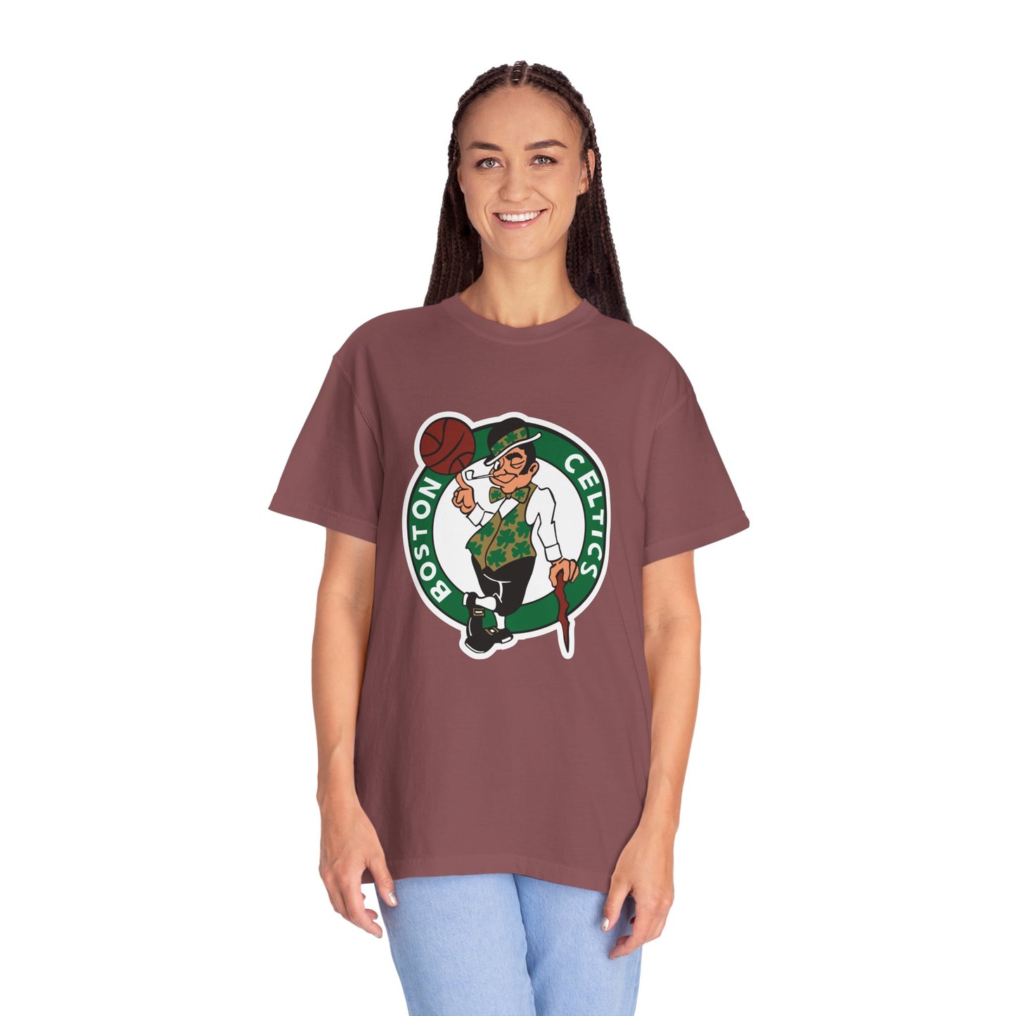 Boston Celtics Street Ball Style Garment-Dyed T-Shirt – Premium Cotton Tee for Customization