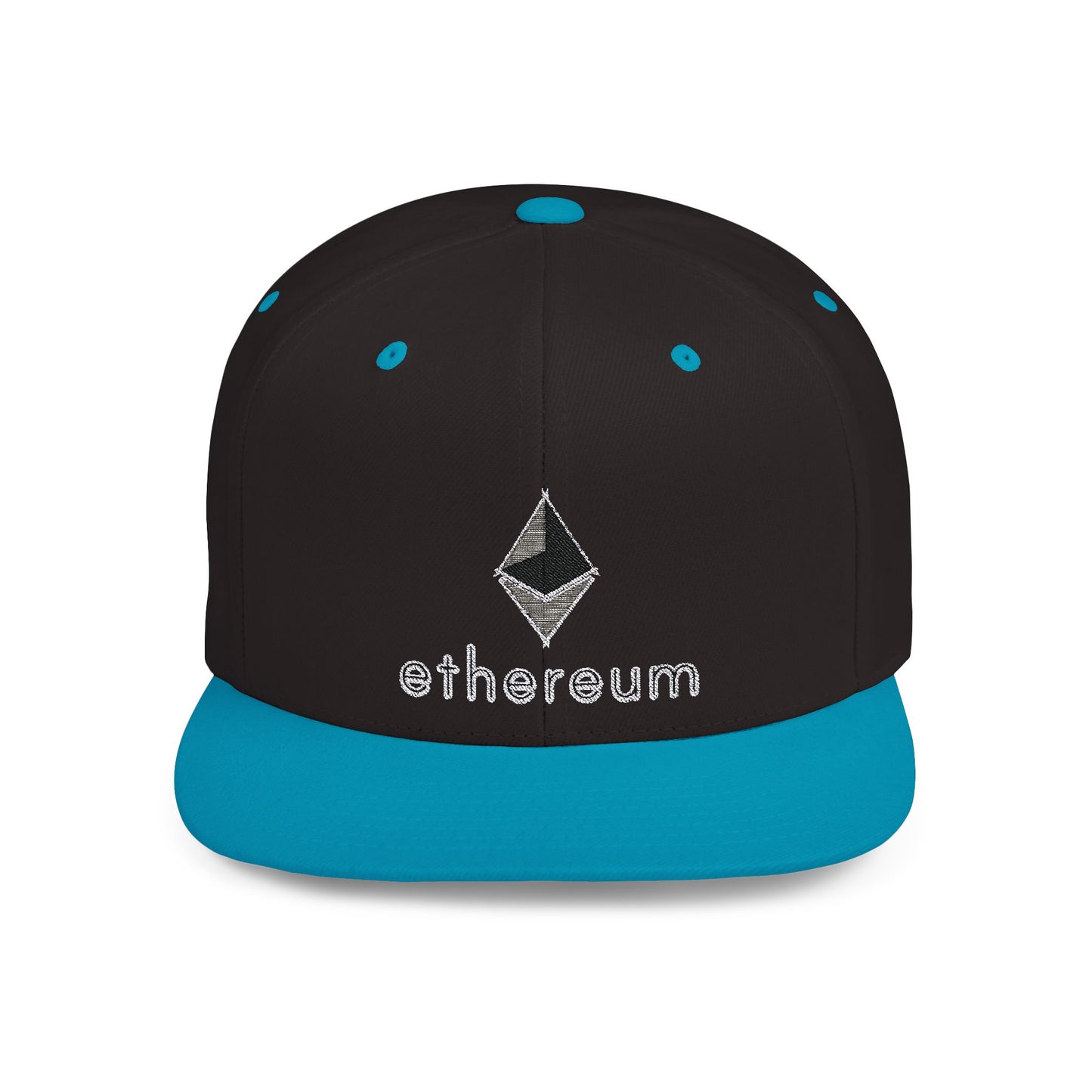 Ethereum Flat Bill Snapback – Lightweight, Custom Fit, Premium Quality