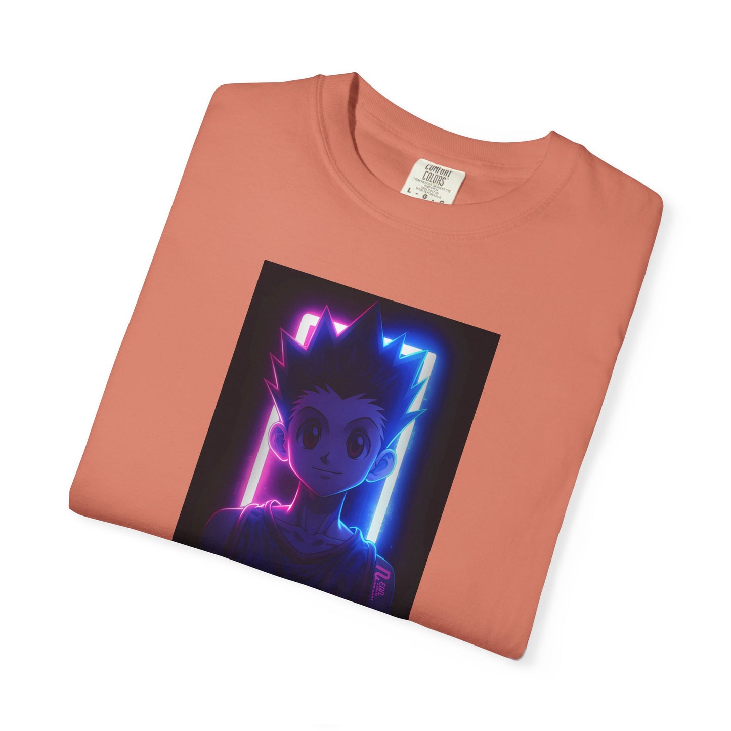 Hunter x Hunter Neon Art Garment-Dyed T-Shirt – Premium Cotton Tee for Customization