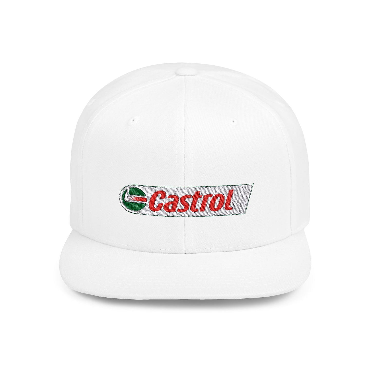 Castrol Flat Bill Snapback – Lightweight, Custom Fit, Premium Quality