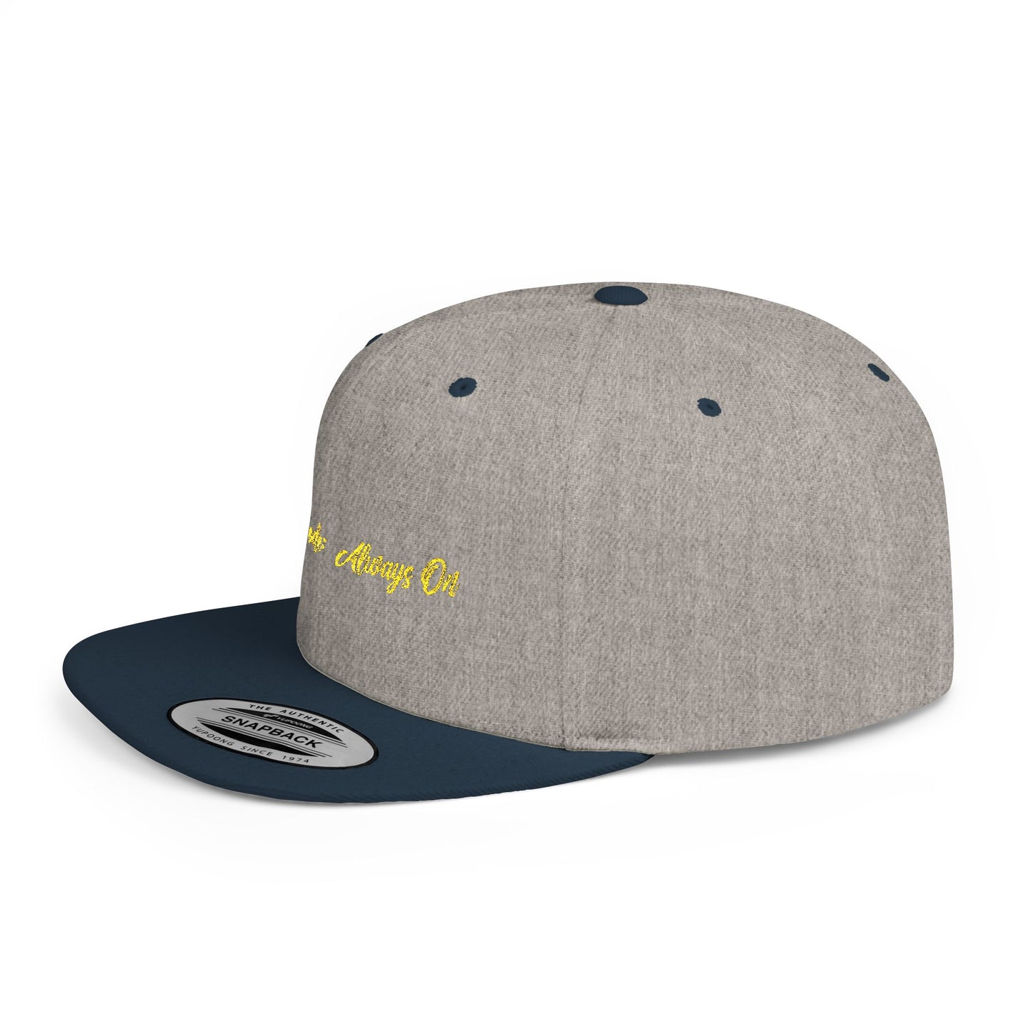 Text Mom Mode: Always On Flat Bill Snapback – Lightweight, Custom Fit, Premium Quality