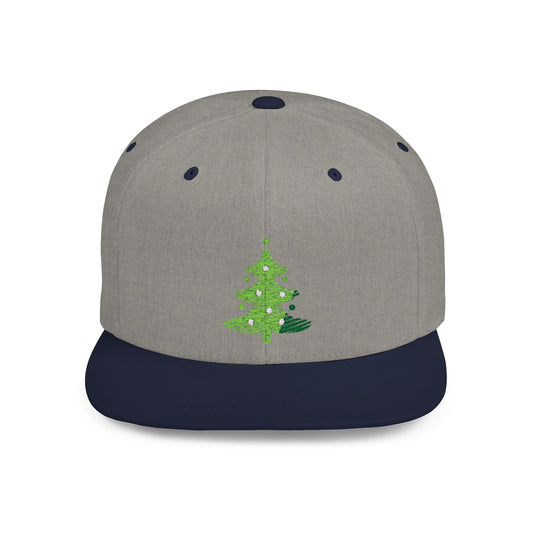 Christmas Tree Holiday Decor Flat Bill Snapback – Lightweight, Custom Fit, Premium Quality