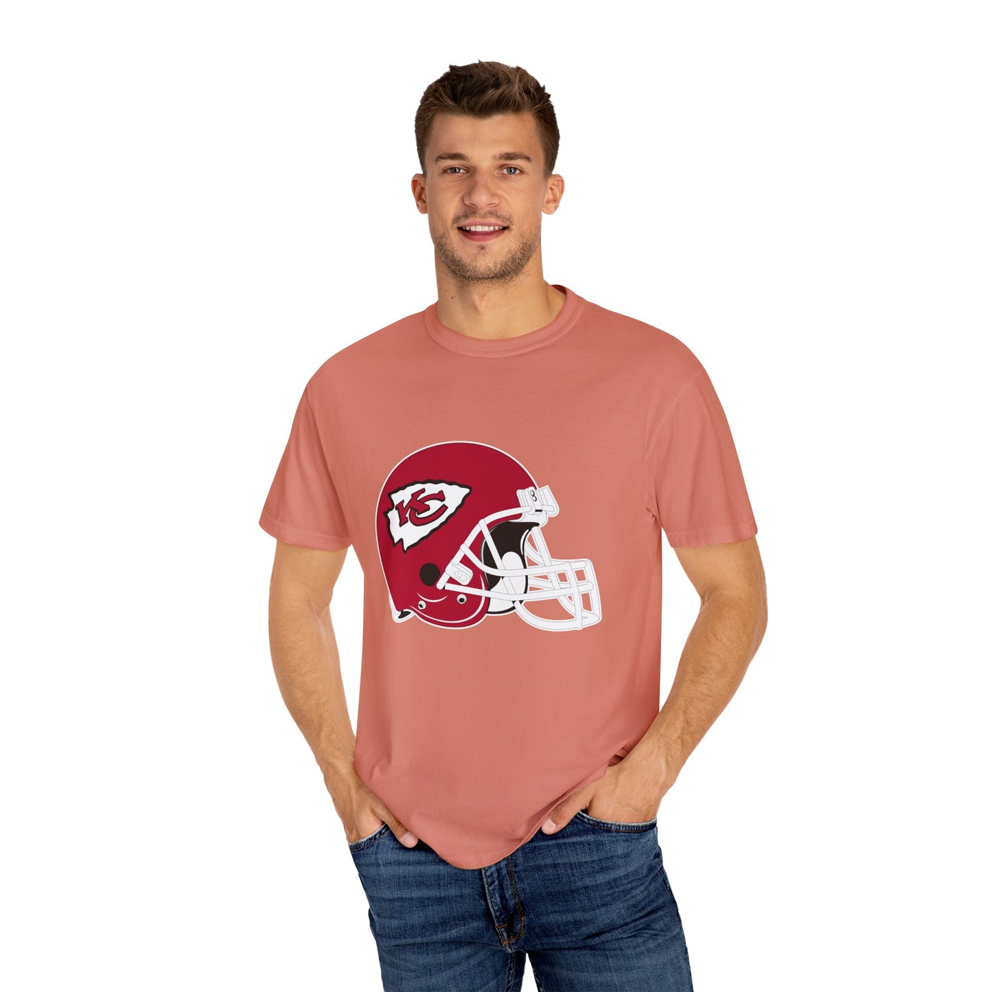 Kansas City Chiefs Football Fans Garment-Dyed T-Shirt – Premium Cotton Tee for Customization