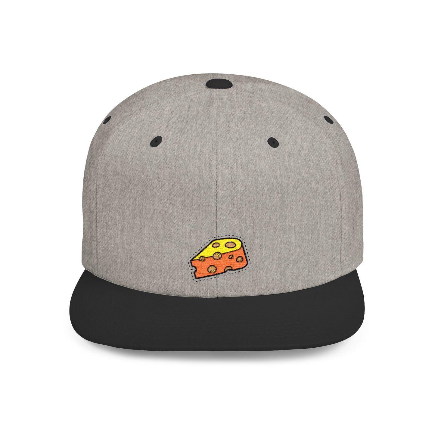 Icons Embroidered Cheese Flat Bill Snapback – Lightweight, Custom Fit, Premium Quality