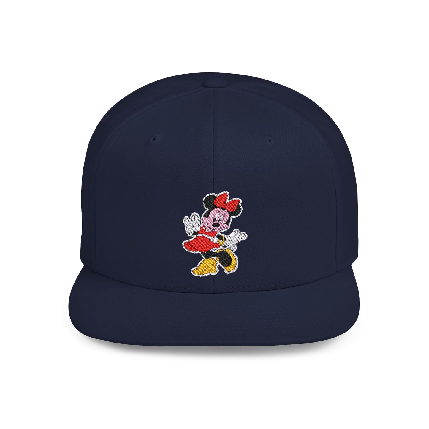 Minnie Mouse Art Flat Bill Snapback – Lightweight, Custom Fit, Premium Quality