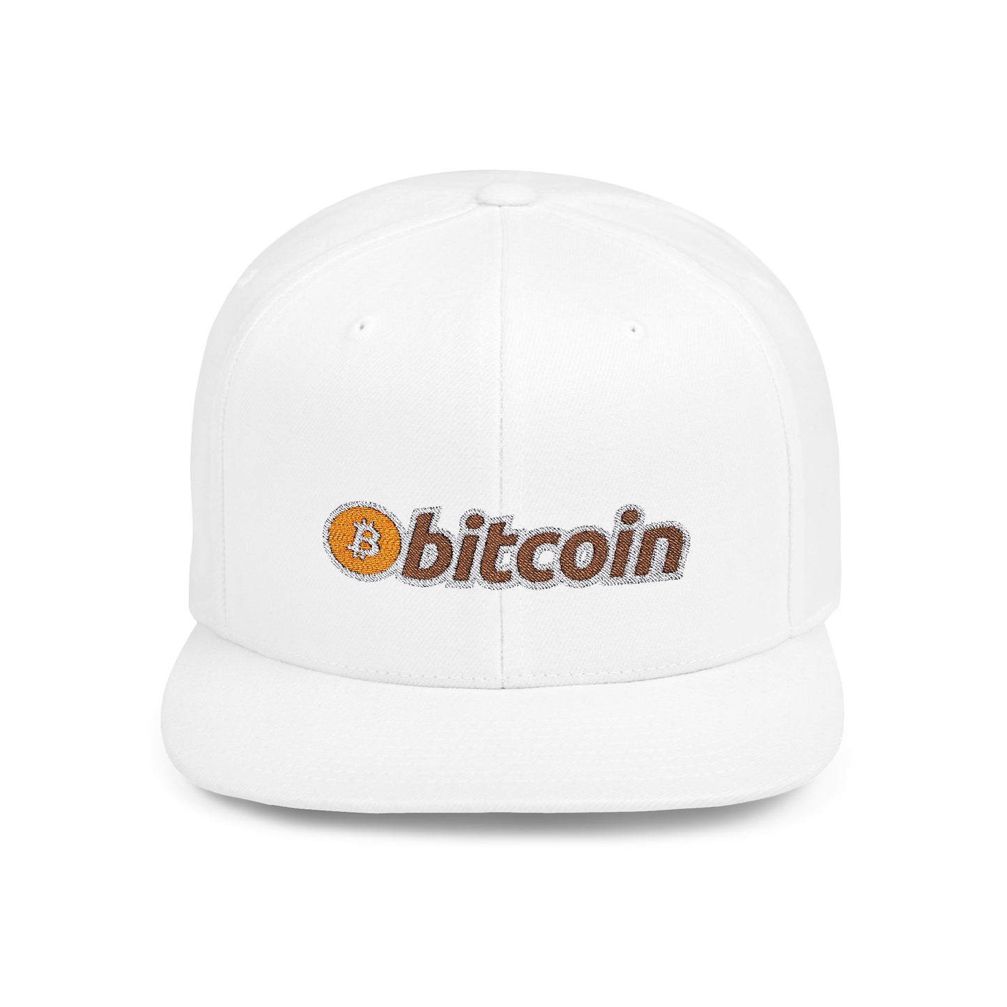 Bitcoin Flat Bill Snapback – Lightweight, Custom Fit, Premium Quality