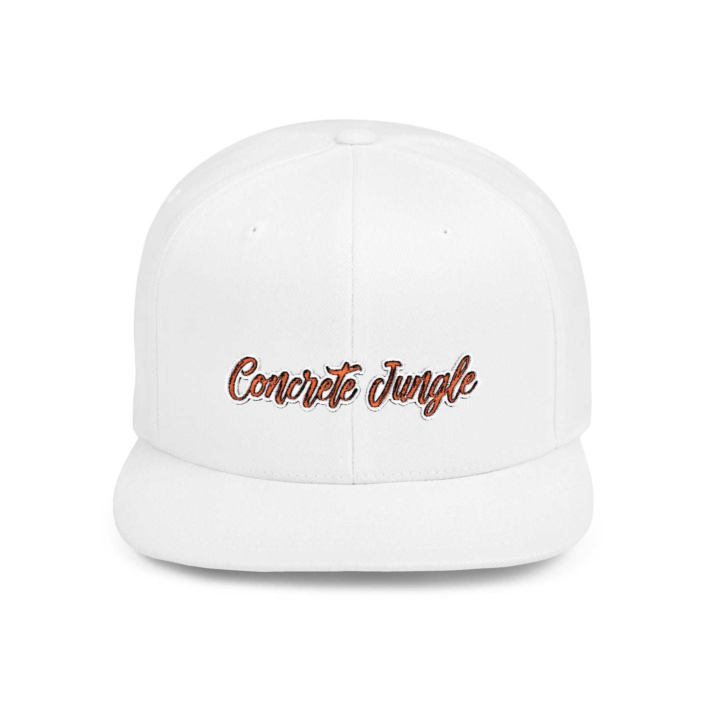 Text Concreat Jungle Flat Bill Snapback – Lightweight, Custom Fit, Premium Quality