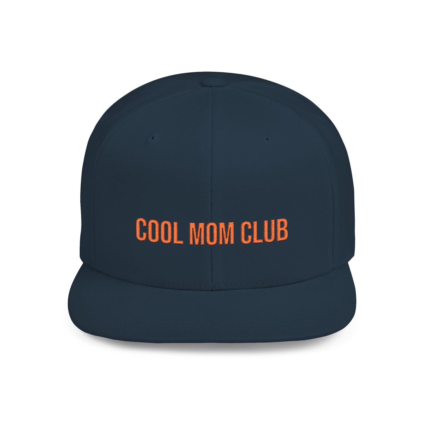 Text Cool Mom Club Flat Bill Snapback – Lightweight, Custom Fit, Premium Quality