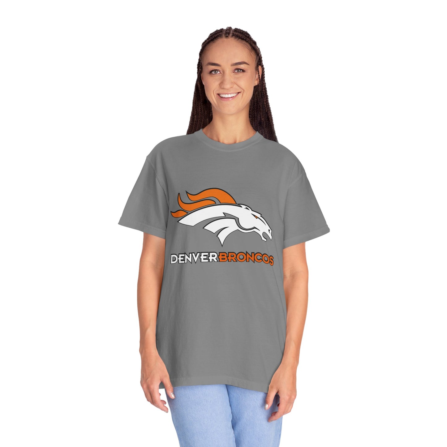 Denver Broncos Gear Garment-Dyed T-Shirt – Premium Cotton Tee for Customization