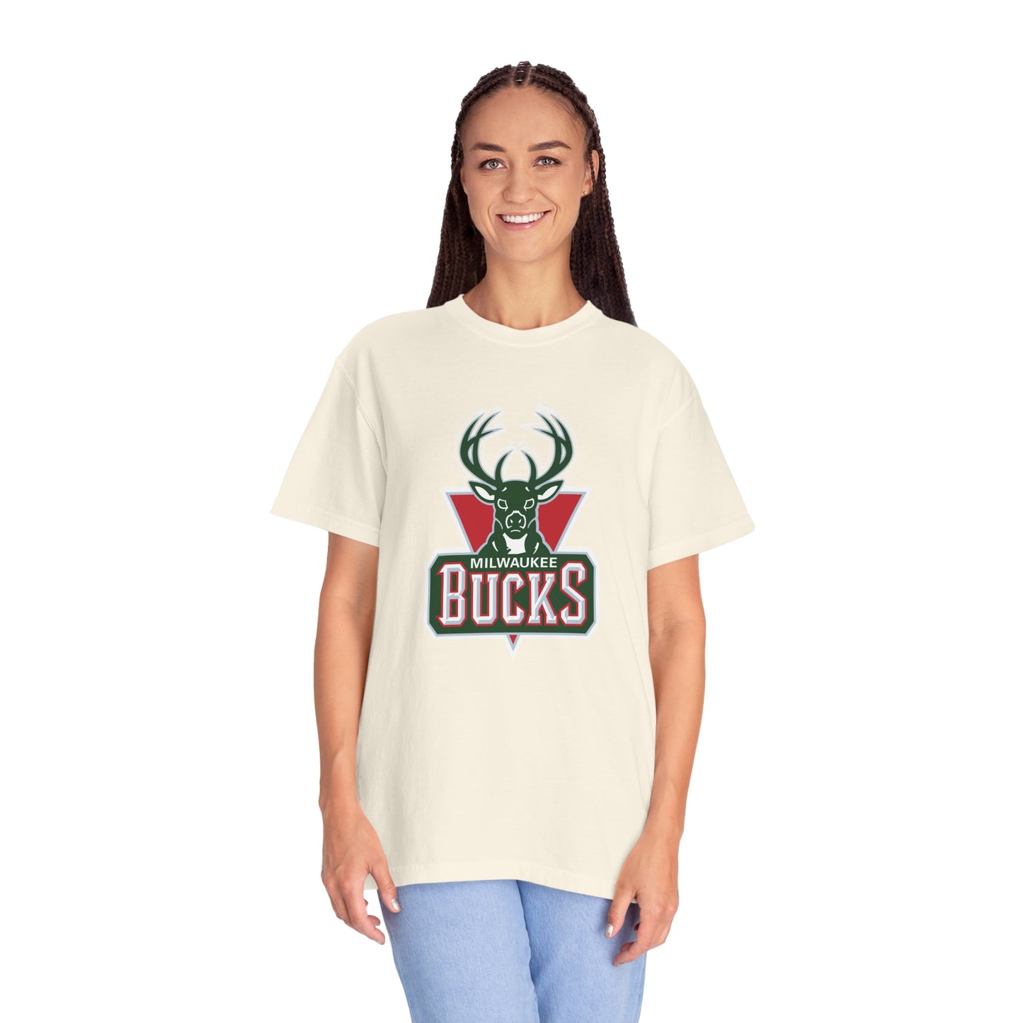 Milwaukee Bucks Hoop Lifestyle Garment-Dyed T-Shirt – Premium Cotton Tee for Customization