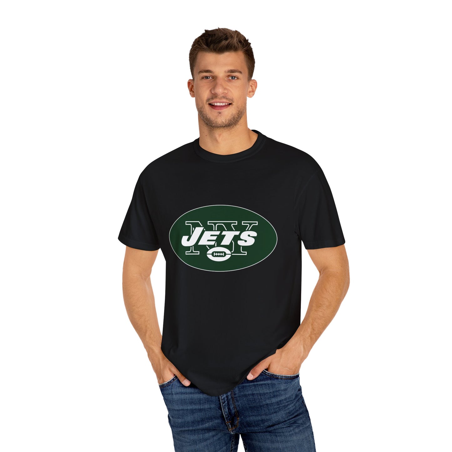 New York Jets Football Products Garment-Dyed T-Shirt – Premium Cotton Tee for Customization