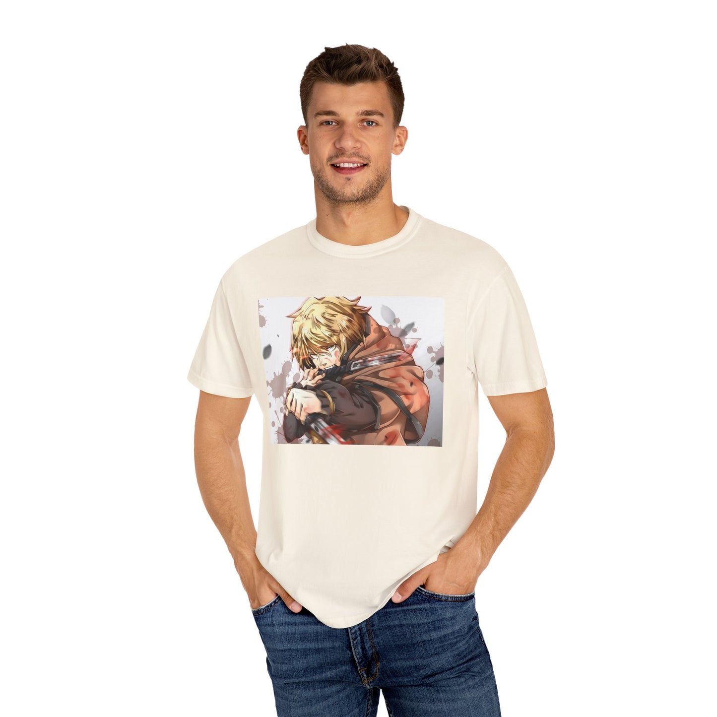 Vinland Saga Manga Garment-Dyed T-Shirt – Premium Cotton Tee for Customization