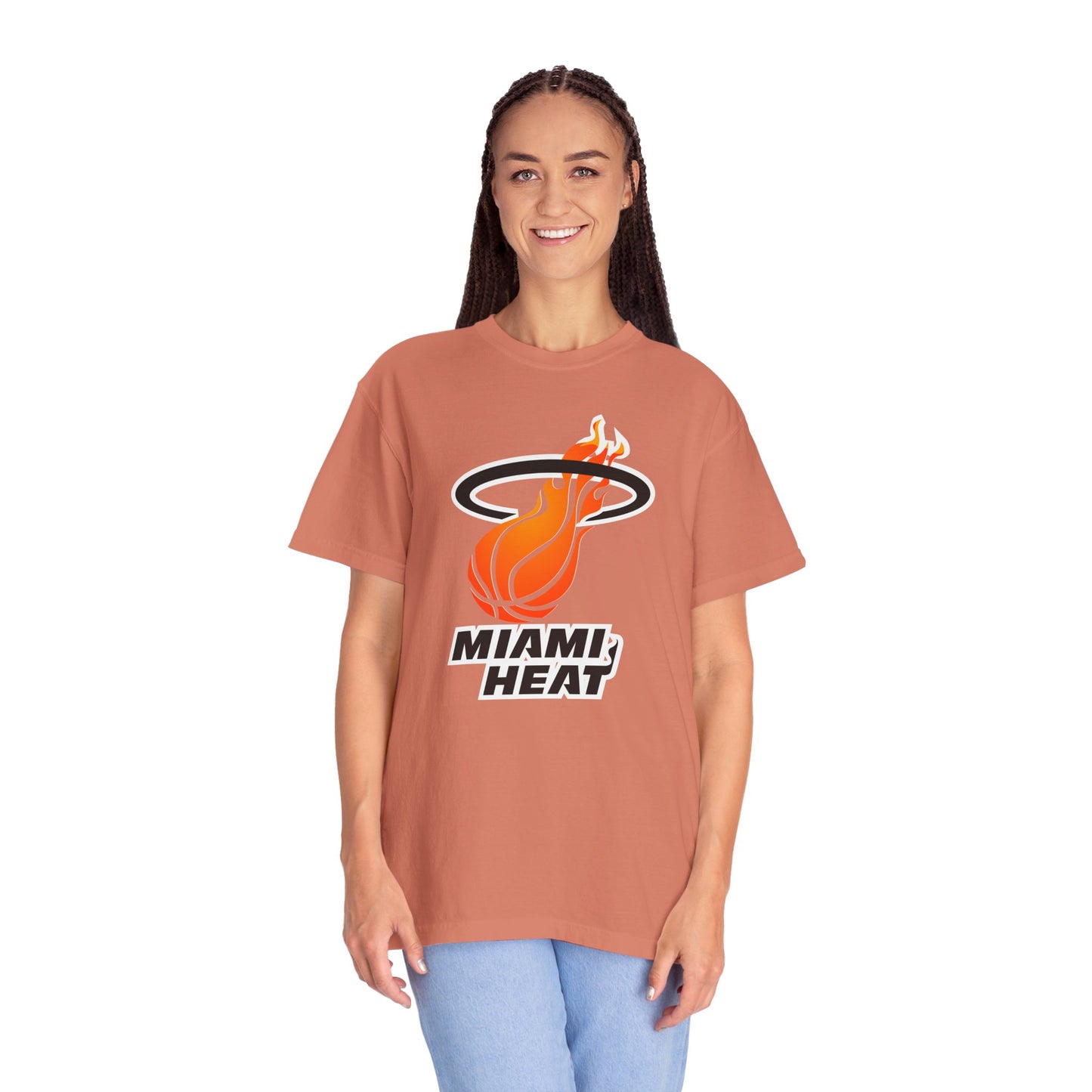 Miami Heat NBA Fans Garment-Dyed T-Shirt – Premium Cotton Tee for Customization