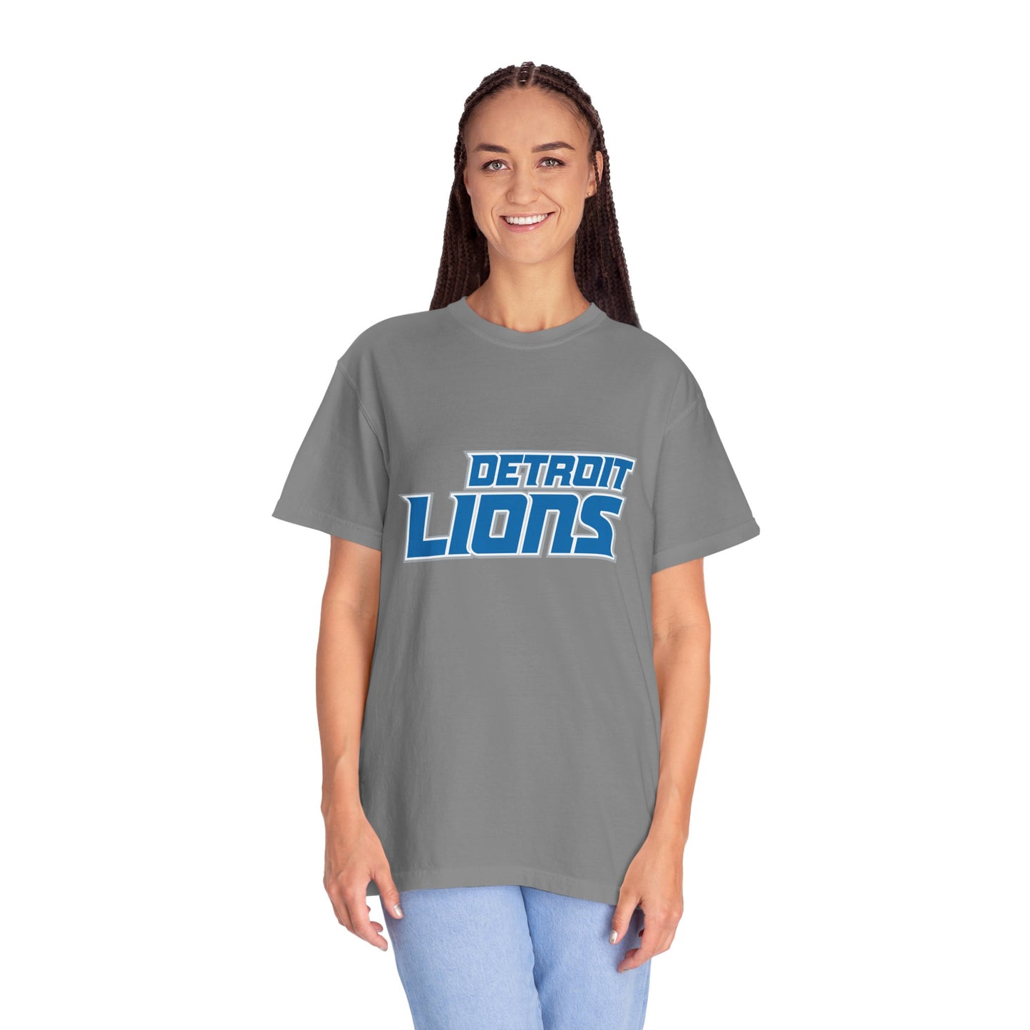 Detroit Lions Merchandise Garment-Dyed T-Shirt – Premium Cotton Tee for Customization