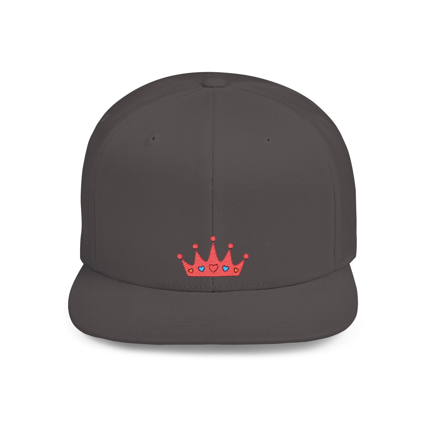 Icons Embroidered Crown Jewel Flat Bill Snapback – Lightweight, Custom Fit, Premium Quality