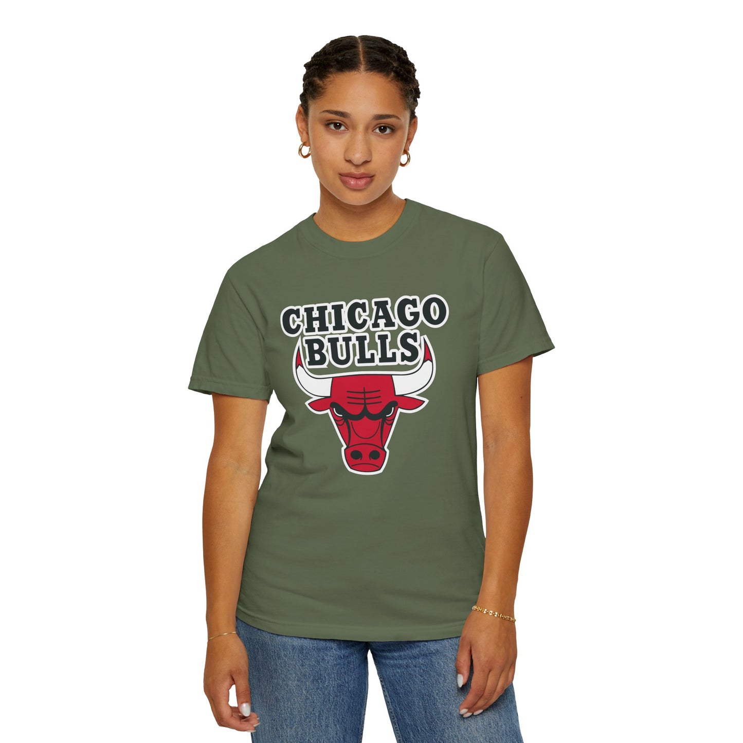 Chicago Bulls NBA Garment-Dyed T-Shirt – Premium Cotton Tee for Customization