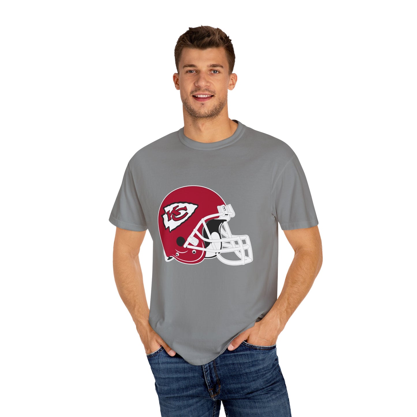 Kansas City Chiefs Football Fans Garment-Dyed T-Shirt – Premium Cotton Tee for Customization